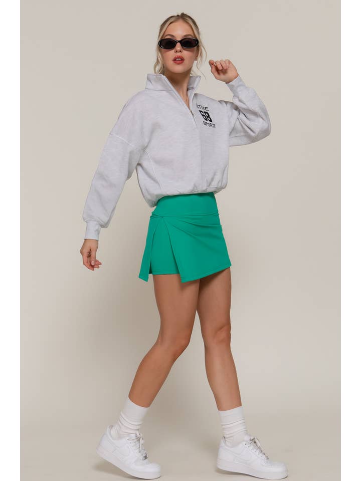 Active Basic | Active USA - Wholesale Athletic Shorts - Women's - Side Slit Style Activewear Skort28