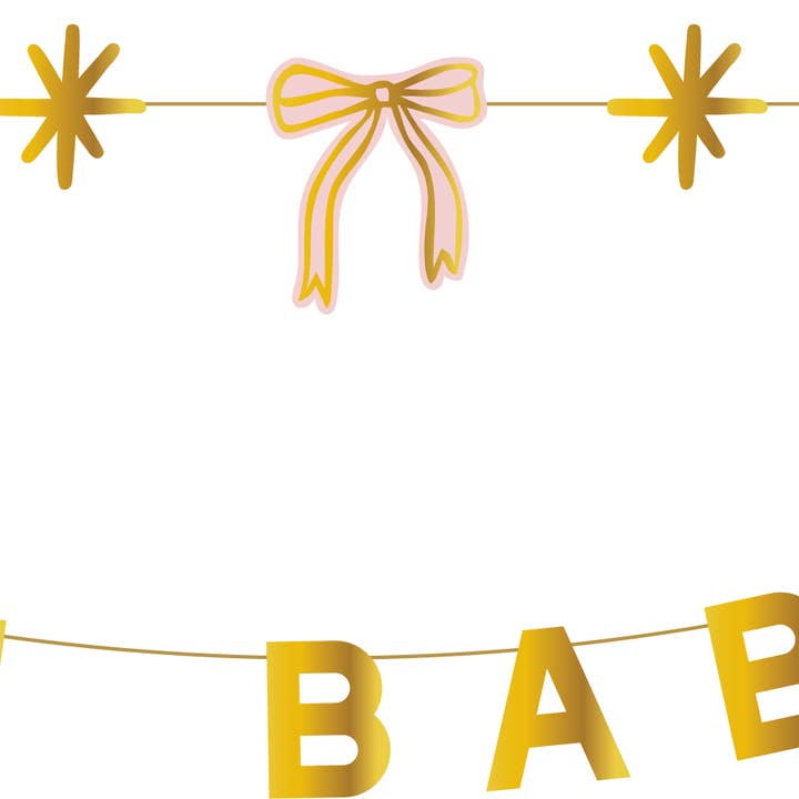 Oh Baby Party Banner Set- Pink for wholesale by Emergency Confetti