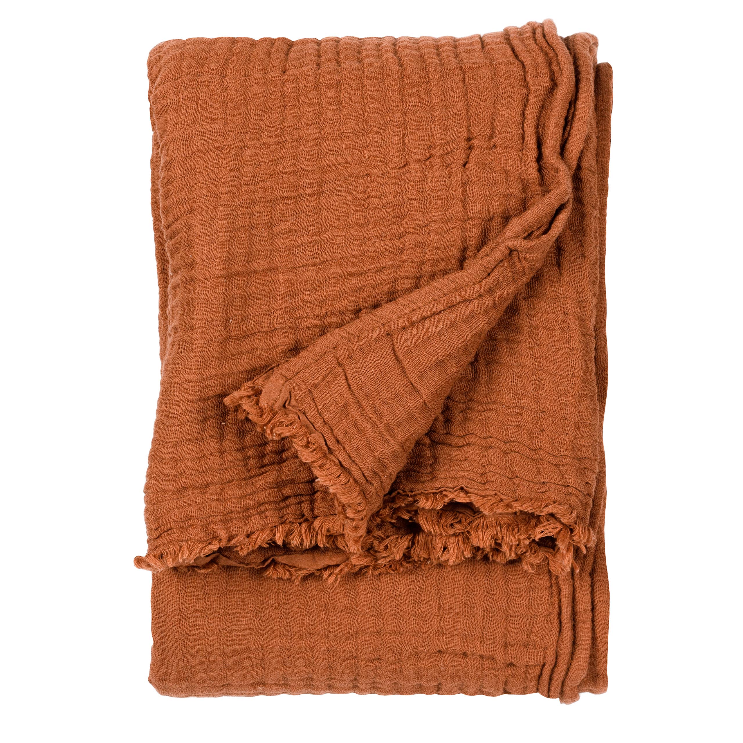 Lark Muslin Cotton Oversized Throw Pecan for wholesale on Faire2