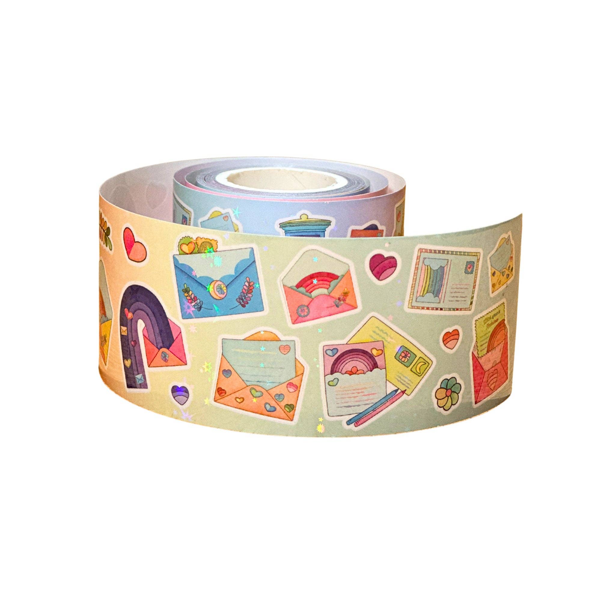 Moonbow Creative Co. - Wholesale Sticker - Rainbow Mail Infinity Sticker Roll2