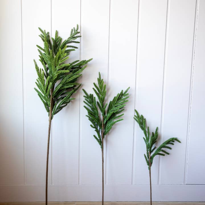 Luxe B Co - Wholesale Artificial Plant - Norfolk Pine Real Touch Chrismas Stems Green Faux