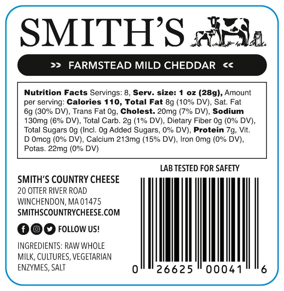 Smith's Country Cheese - Wholesale Cheese - Mild Cheddar1