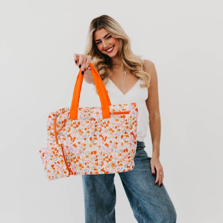 Pretty Simple - Wholesale Tote Bag - Women's - Presley Puffer Quilted Tote Bag With Pouch