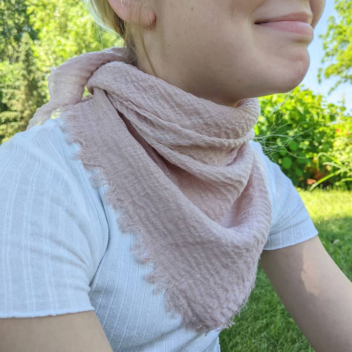 Multi Colored Gauze MYSTERY BOX Lightweight Square Scarves. Set of 10 for wholesale on Faire4