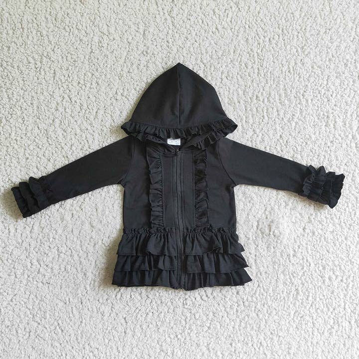 Aier Wholesale - Wholesale Jacket - Kids - Baby girls zip ruffle 8 colors jackets cardigans0