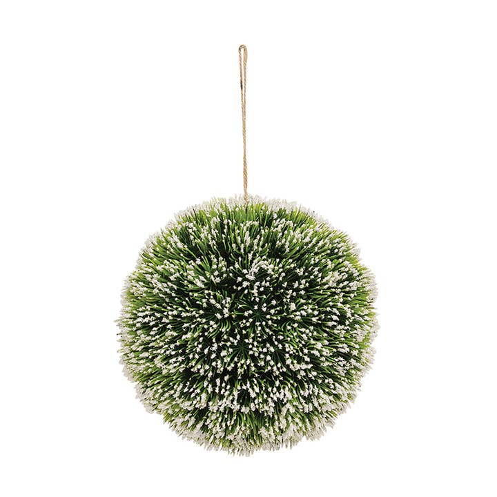 Snowy Pine Kissing Ball Ornament - 7" for wholesale by Col House Designs