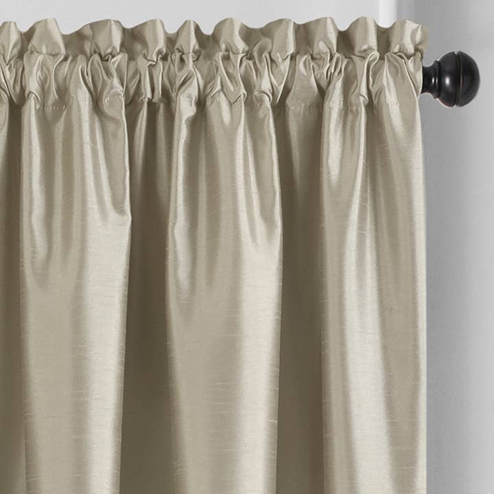 Threadmade Home - Wholesale Curtain - Colette Faux Silk Blackout Window Curtain & Scallop Valance1