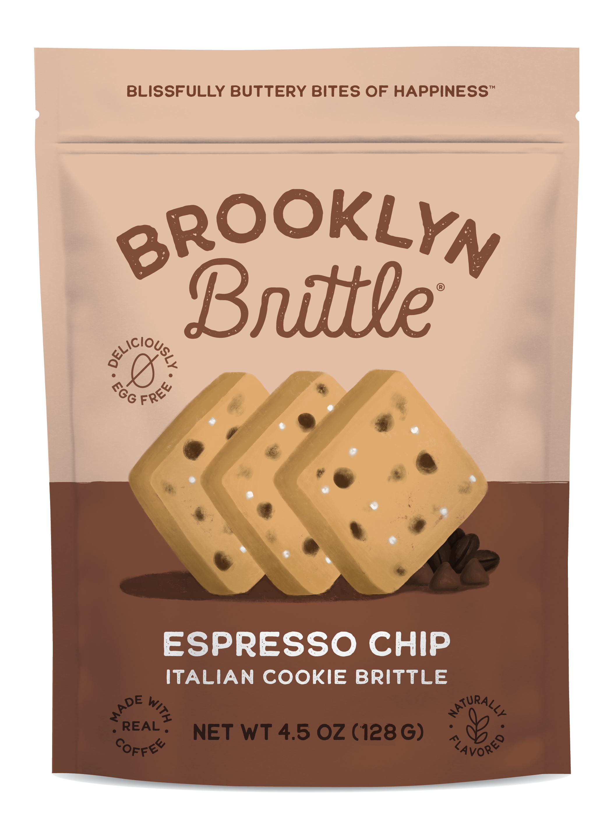 Brooklyn Brittle - Wholesale Cookie - Espresso Chip Italian Cookie Brittle - Pouch Bag5
