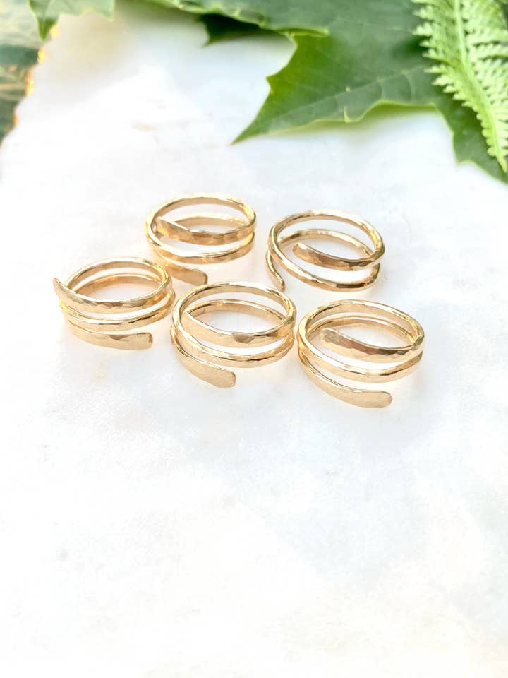 Gold Spiral Ring for wholesale by Fairwells Jewelry