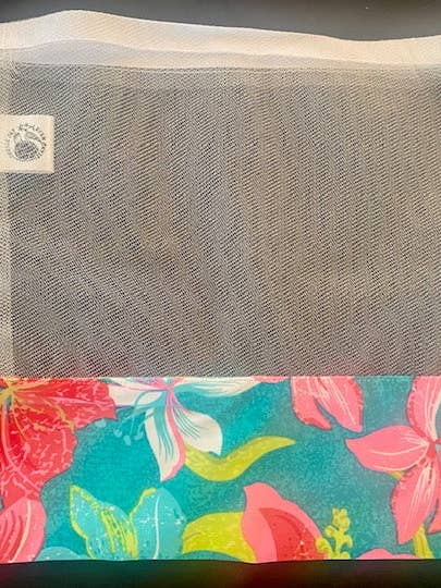 Drawstring Bag – White/Green for wholesale by Turtle Cay Island Wear