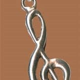 Treble Clef Pewter Necklace for wholesale by The Music Gifts Company