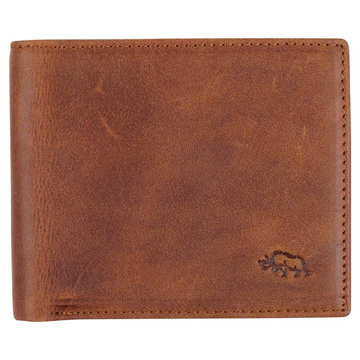 Christian Art Gifts - Wholesale Wallet - Men's - Genuine Leather Wallet Rhino Armor Lt Brown