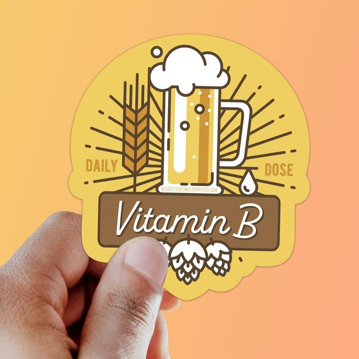 Vitamin B Beer Sticker and other Purchase Wholesale homebrew. Free Returns & Net 60 Terms on Faire trending on Faire.