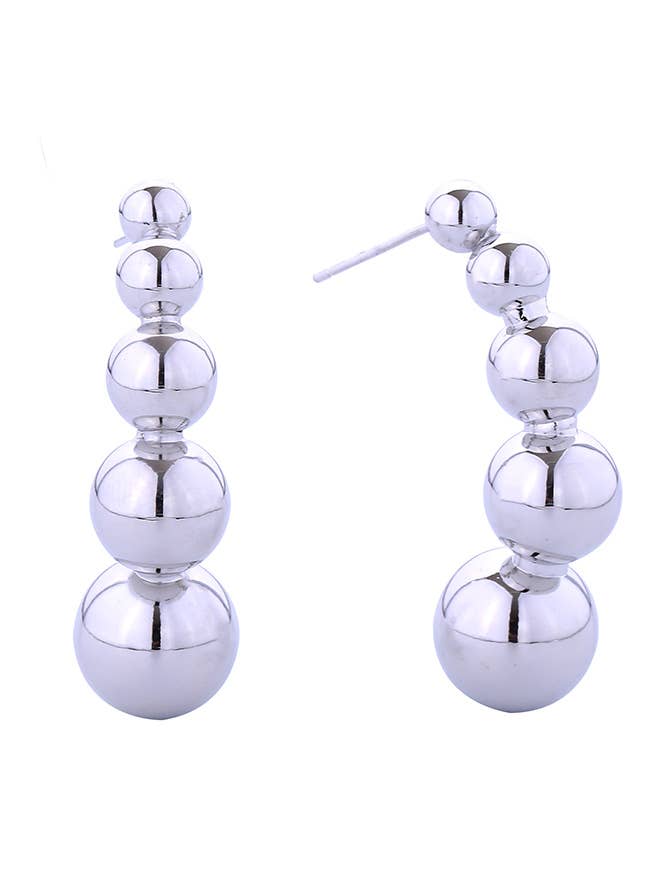 14K lineære Ball Drop Post øreringe for engroshandel hos Hana