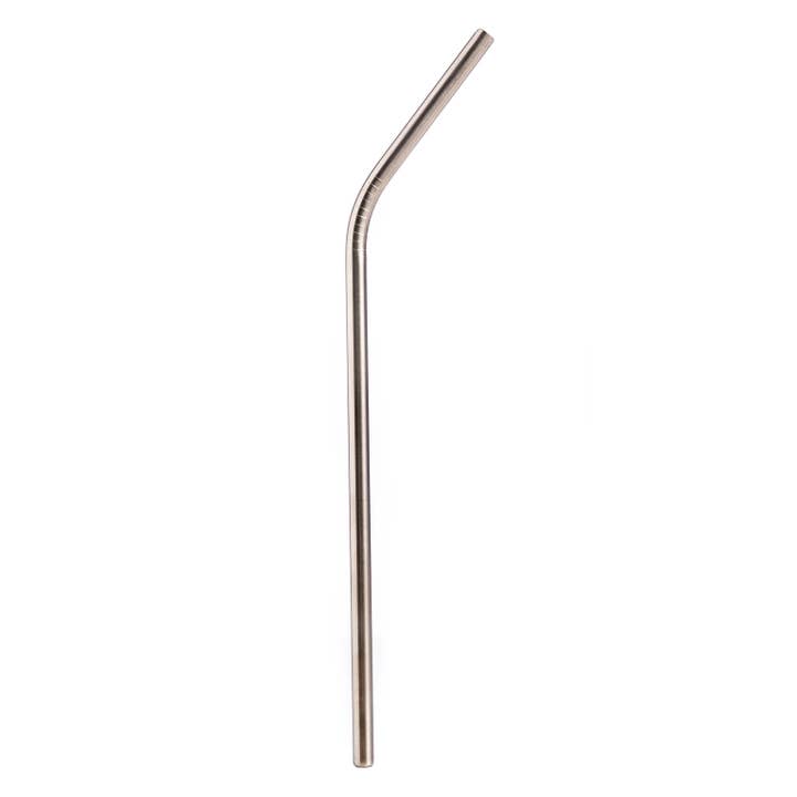 Curved stainless steel straw for wholesale by Natural'sace