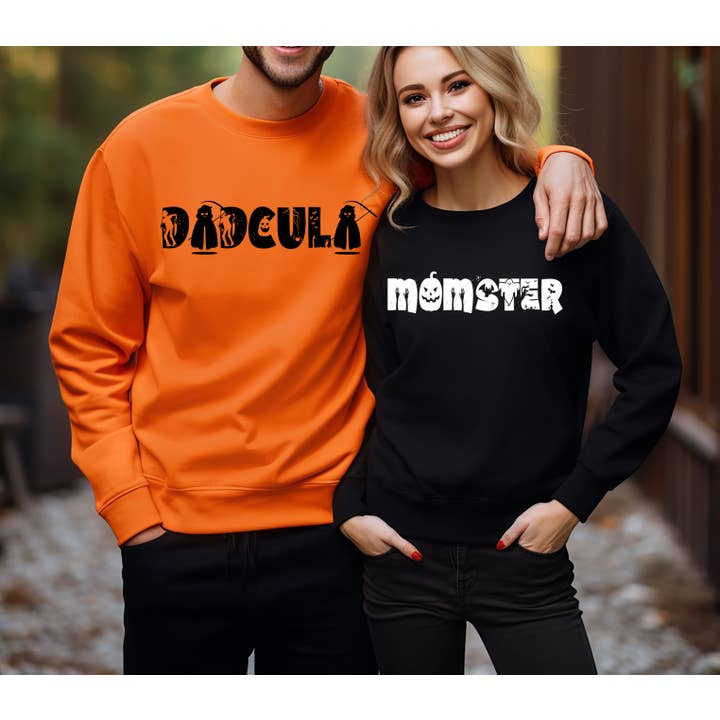 Family Halloween Sweatshirts, Matching Halloween Couple for wholesale by Tee Story