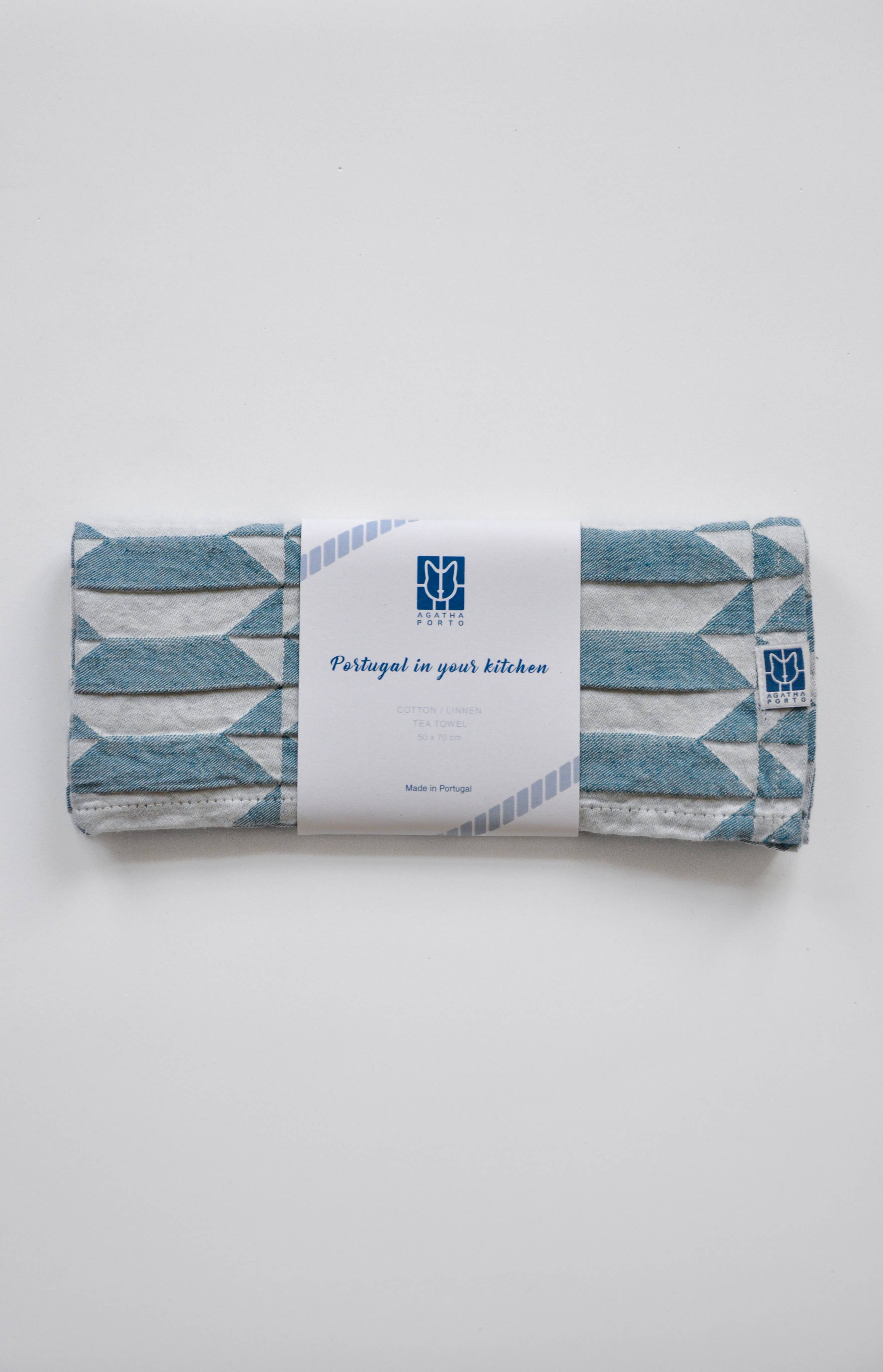 AGATHA PORTO – Engroshandel Viskestykke – Karklud Porto med jacquard-mønster inspireret af portugisiske fliser1