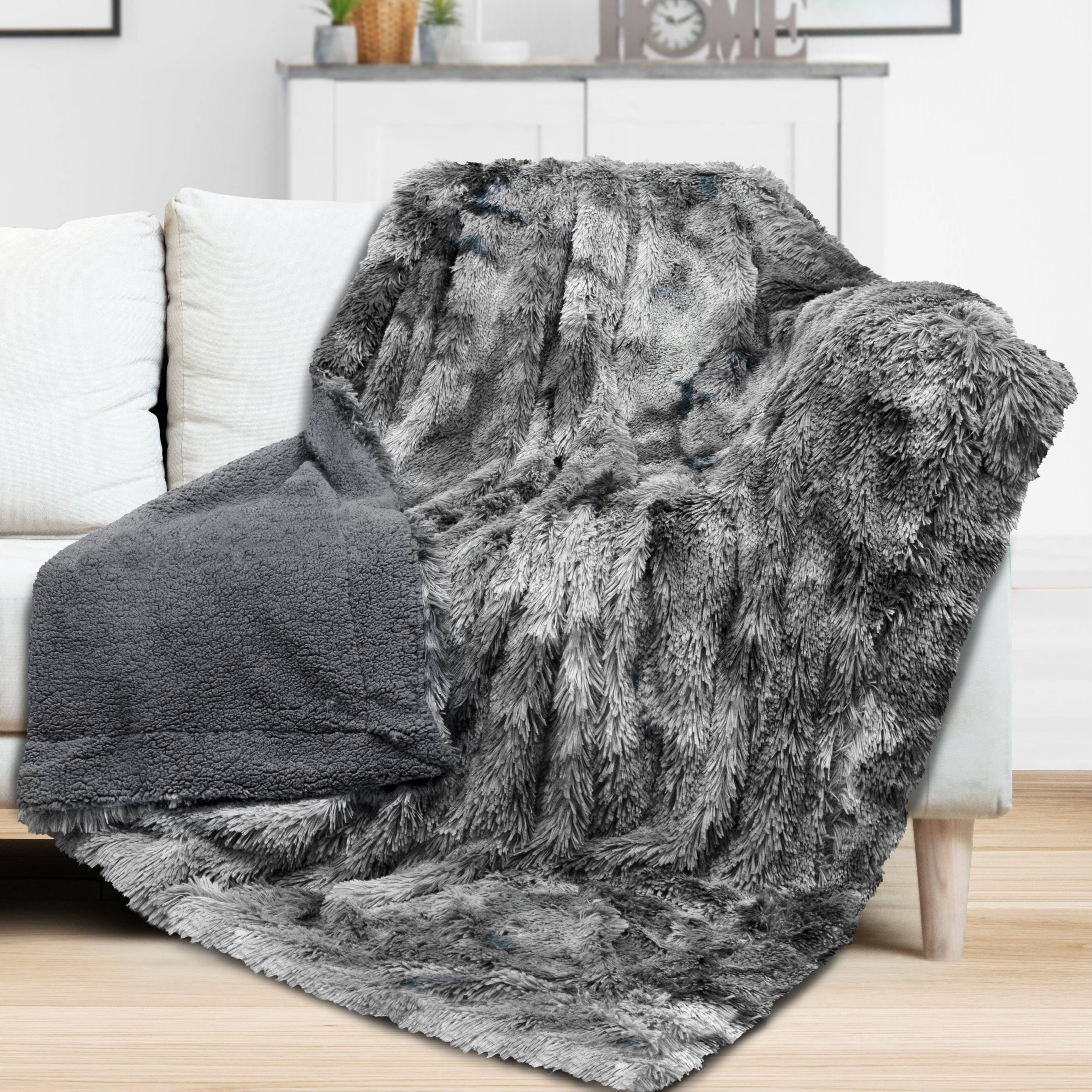 Pavilia - Wholesale Decoratiedeken - Pluche Sherpa Plaid van Imitatiebont25