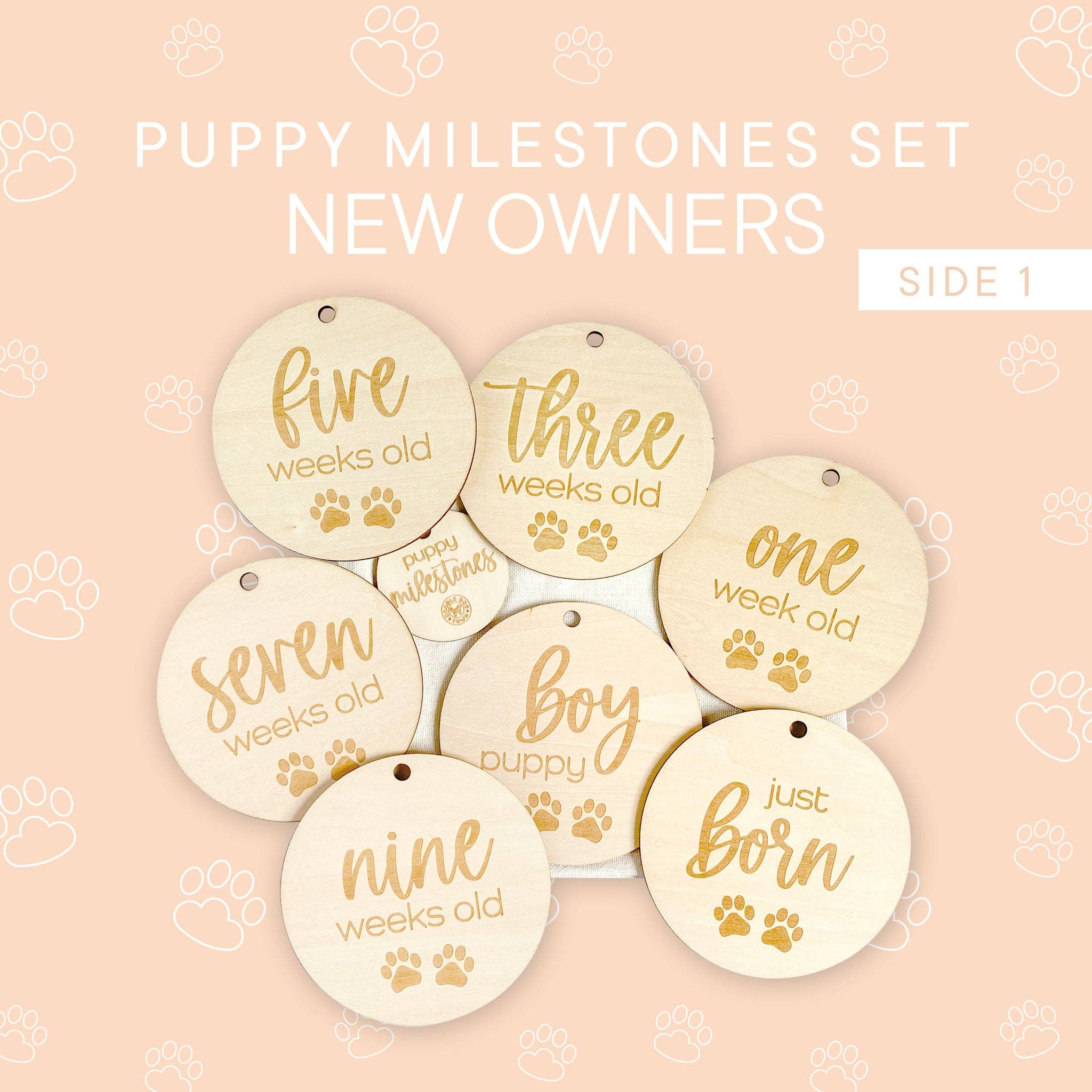 Doodle Dog Town - Wholesale Milestone Art/Keepsake - Kids & Baby - Puppy Milestones for New Puppy Parents3