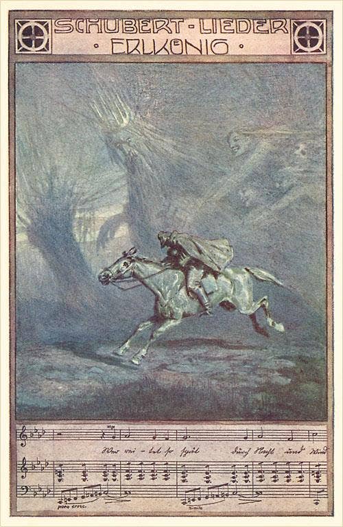 Found Image Press - Wholesale Postcard - Postcard MS-187 Schubert Lieder Erlkonig0