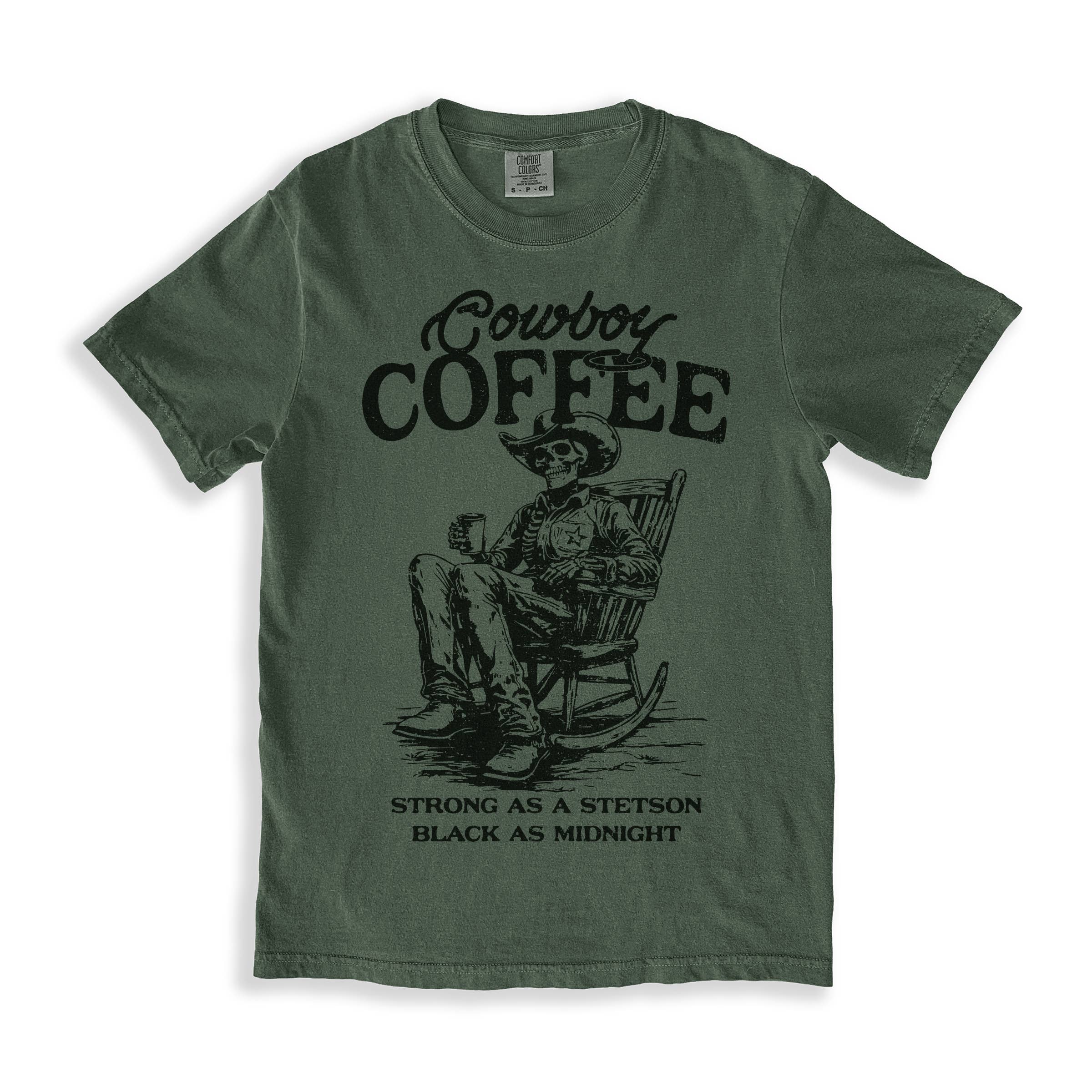 Alley & Rae - Wholesale T-Shirt (Graphic) - Unisex - Cowboy Coffee Tee – Western Caffeine Graphic T-Shirt1
