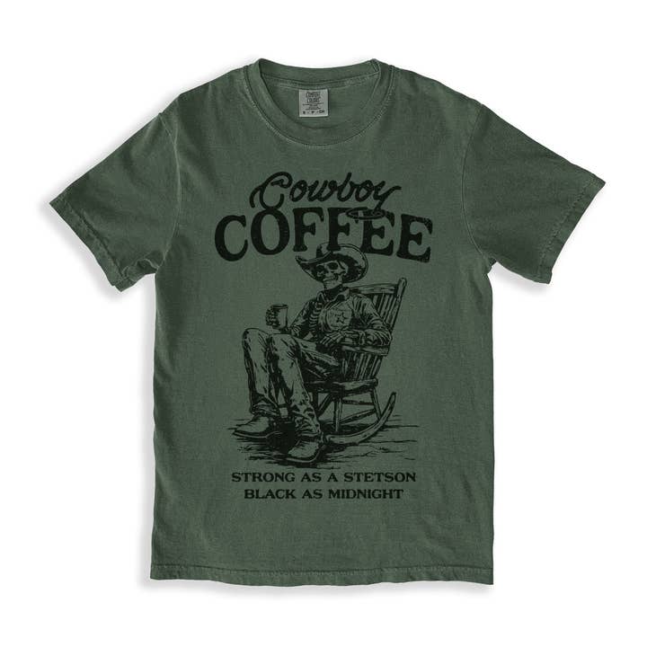 Alley & Rae - Wholesale T-Shirt (Graphic) - Unisex - Cowboy Coffee Tee – Western Caffeine Graphic T-Shirt1