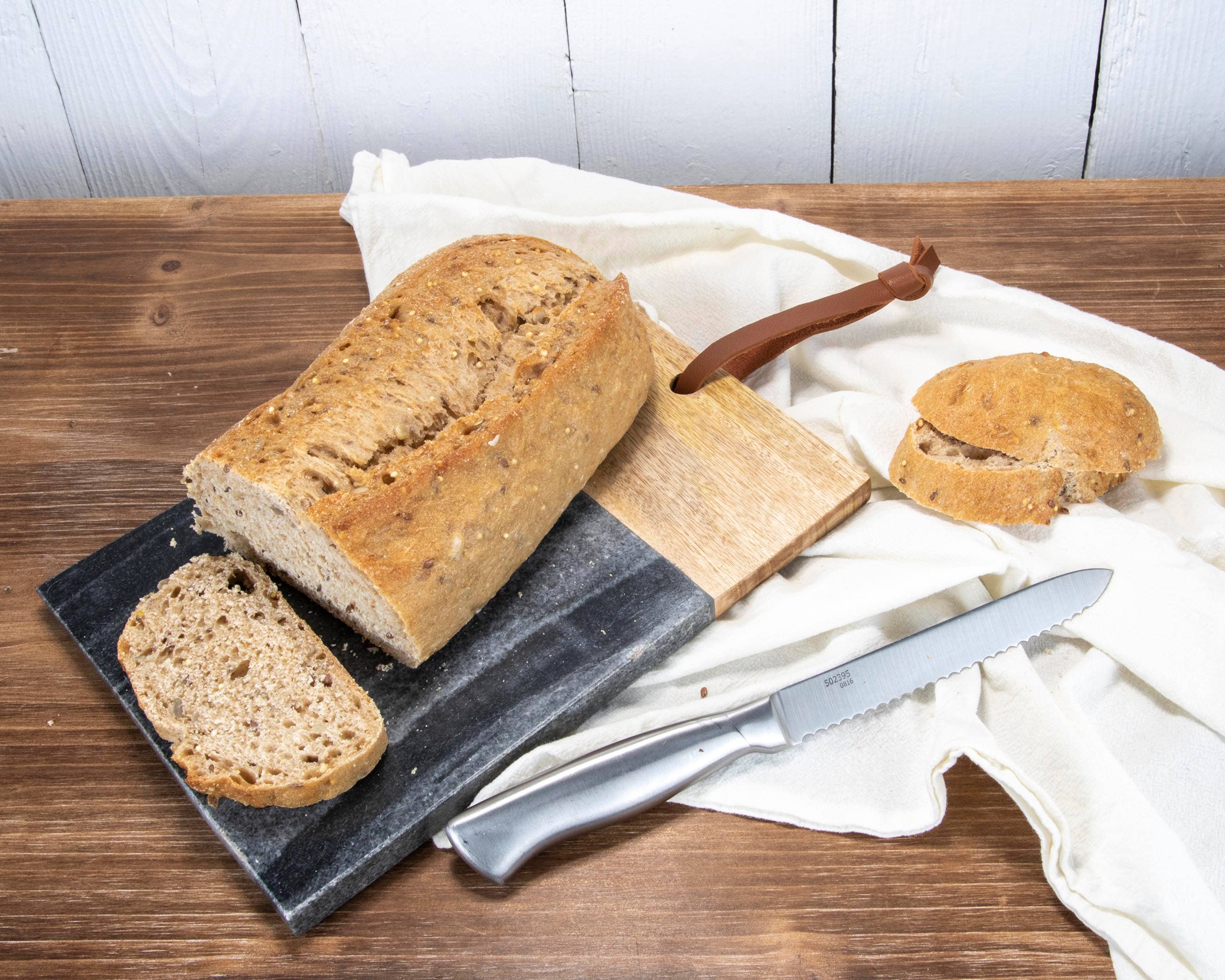 Foreside Home & Garden - Wholesale Cutting Board - Black Rectangle Marble and Wood Serving Cutting Board7