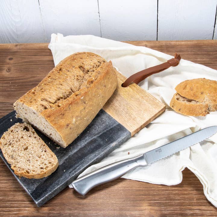 Foreside Home & Garden - Wholesale Cutting Board - Black Rectangle Marble and Wood Serving Cutting Board7