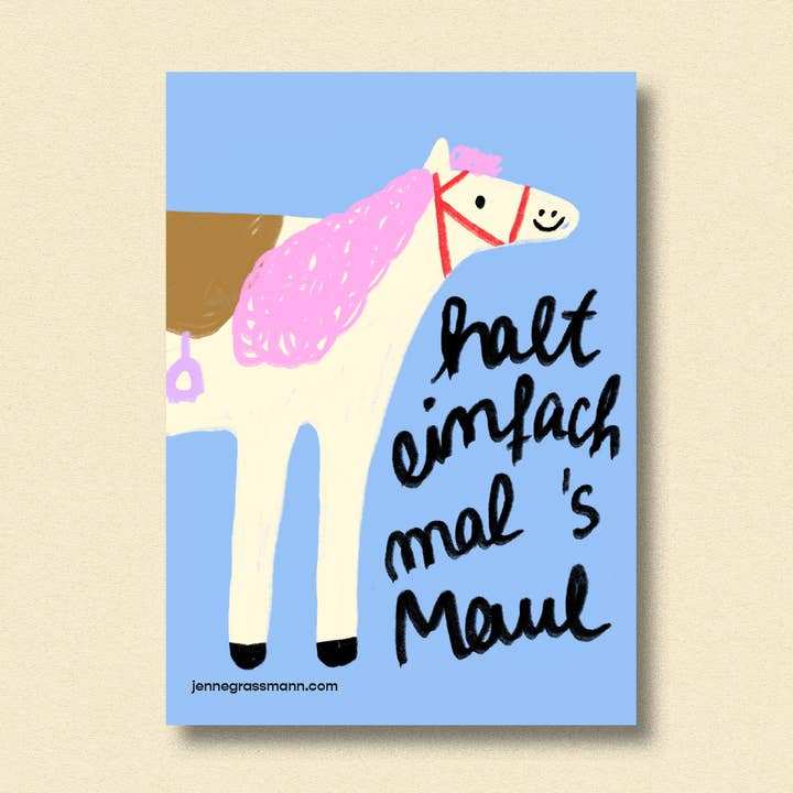 Sticker Just shut up for wholesale by Jenne Grassmann