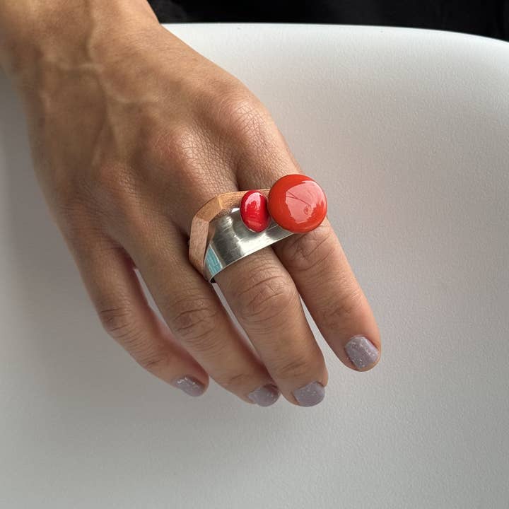 SPROUT 1 Cross Finger Statement Ring from the HARVEST Collection for wholesale by Chick Boss LLC