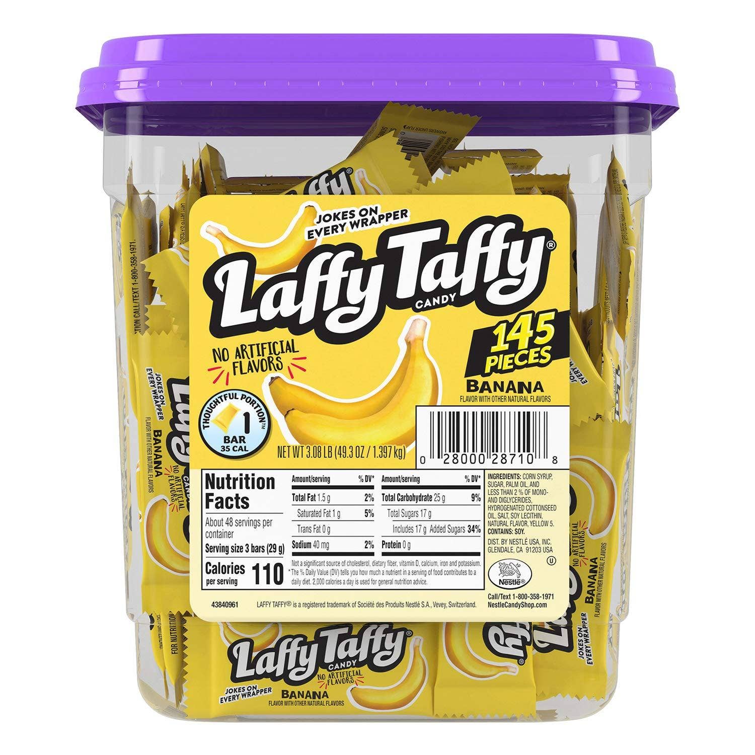 Royal Wholesale - Wholesale Taffy - Laffy Taffy Banana 145ct Tub0