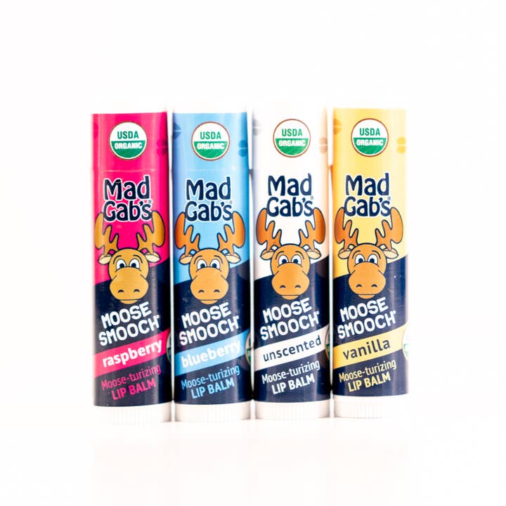 Mad Gab's - Wholesale Lip Balm - Organic Moose Smooch Lip Balm Tubes Open Stock