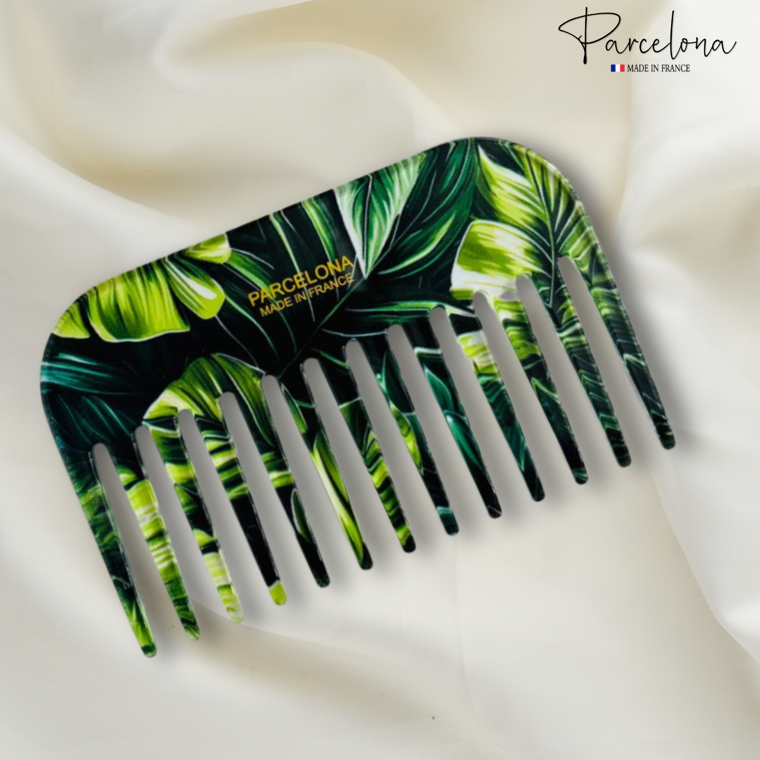 Parcelona - Wholesale Hair Brush/Comb - Parcelona Wide Tooth Comb Tropical Toucan Floral Print Comb for Thick Curly Hair67