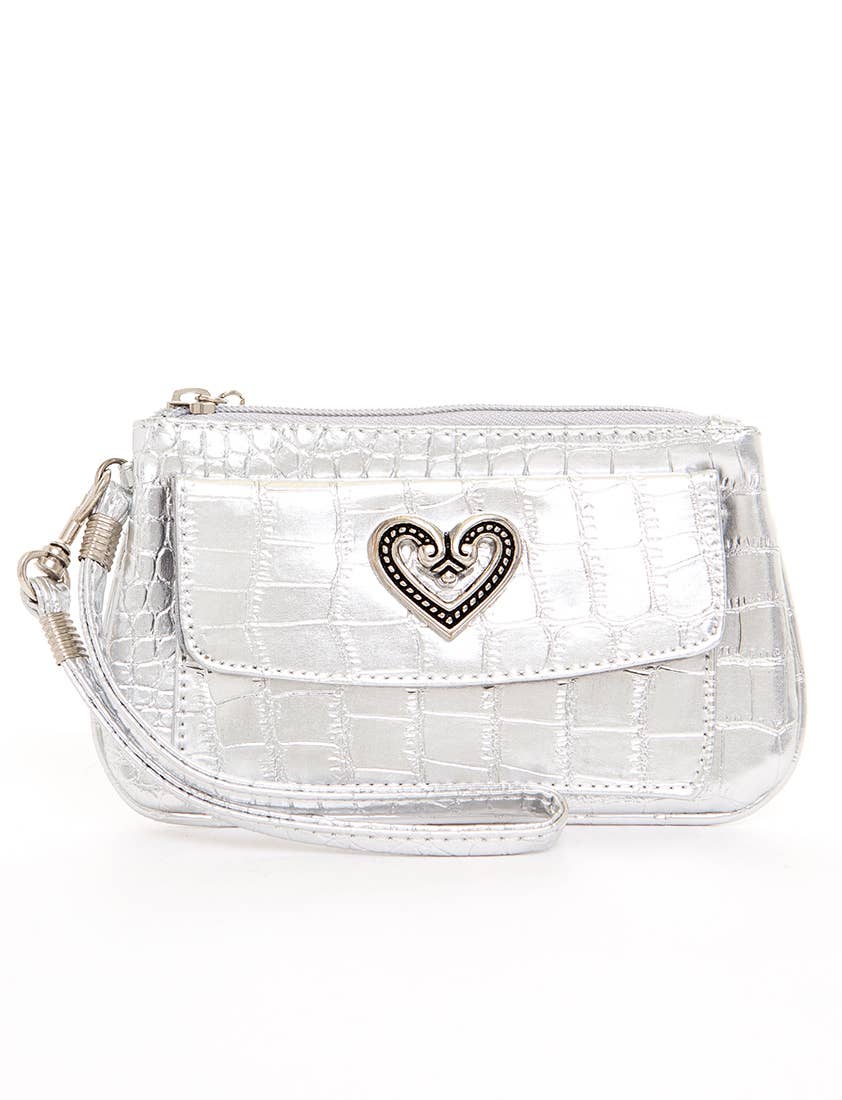 AMPERE CREATIONS - Wholesale Wristlet - Brighton Vegan Leather Inspired Croco Imitation Wristlet Bag17