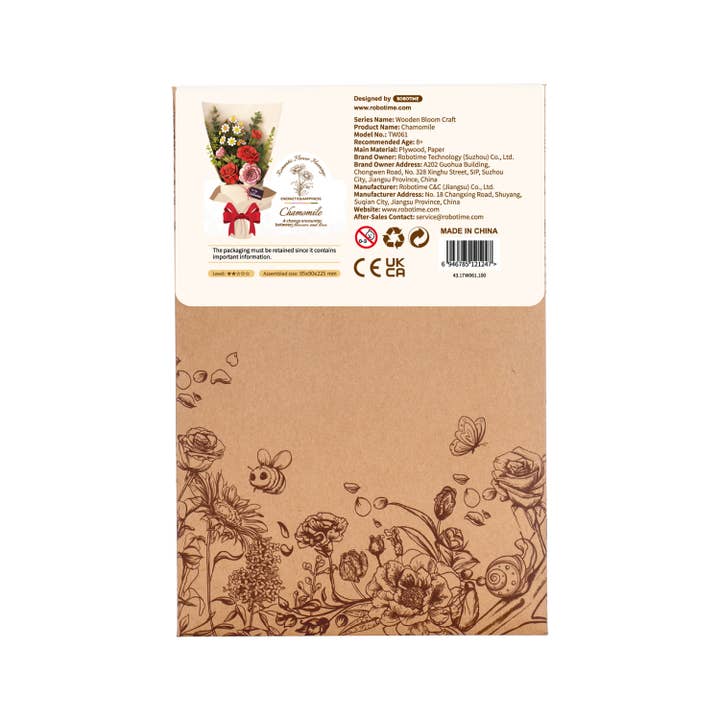 Robotime - Wholesale DIY Craft Kit - Kids - TW061 Chamomile Rowood DIY Wooden Flower Bouquet 3D Wooden 2