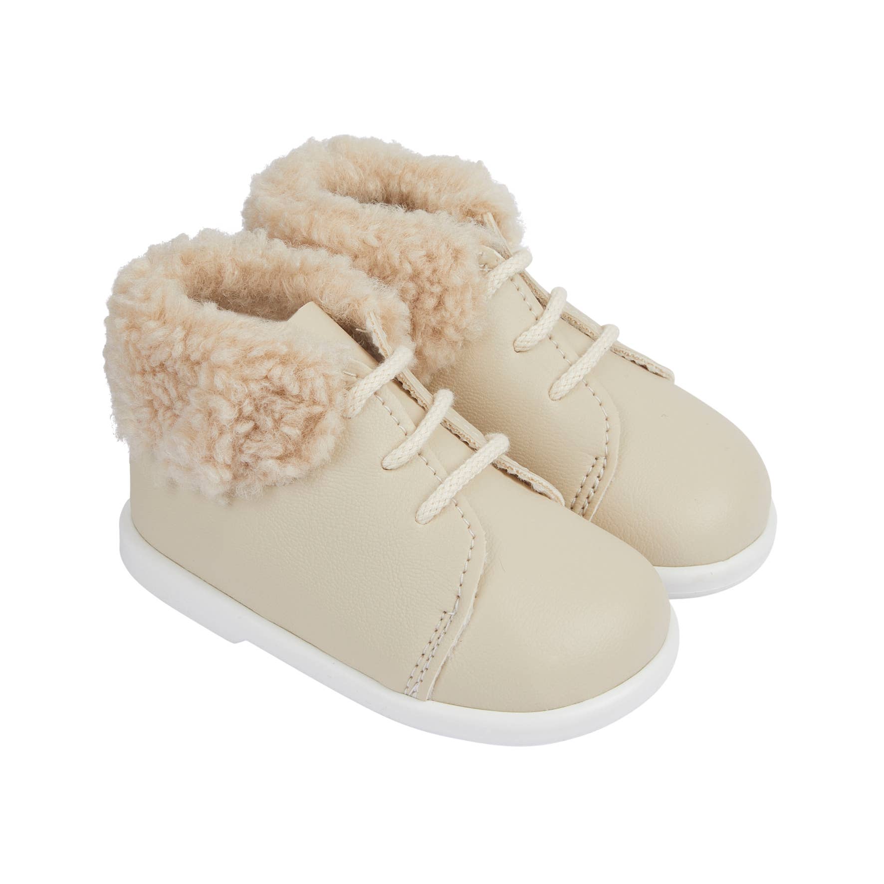 Early Days & Baypods - Wholesale Schoentjes/slofjes - Baby - H515 Eerste looplaarsje met zachte katoenen Sherpa-kraag