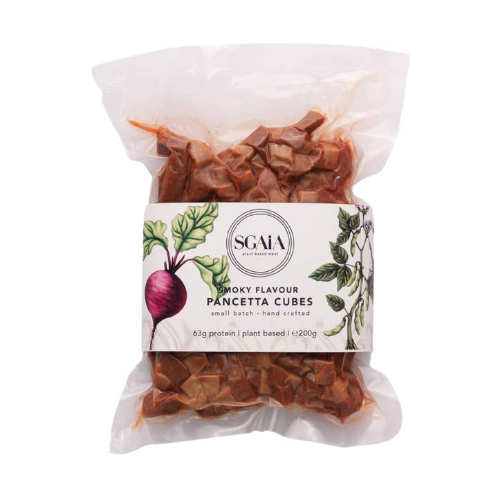 Smoky Flavour Pancetta Cubes (200g) for wholesale by Sgaia Foods