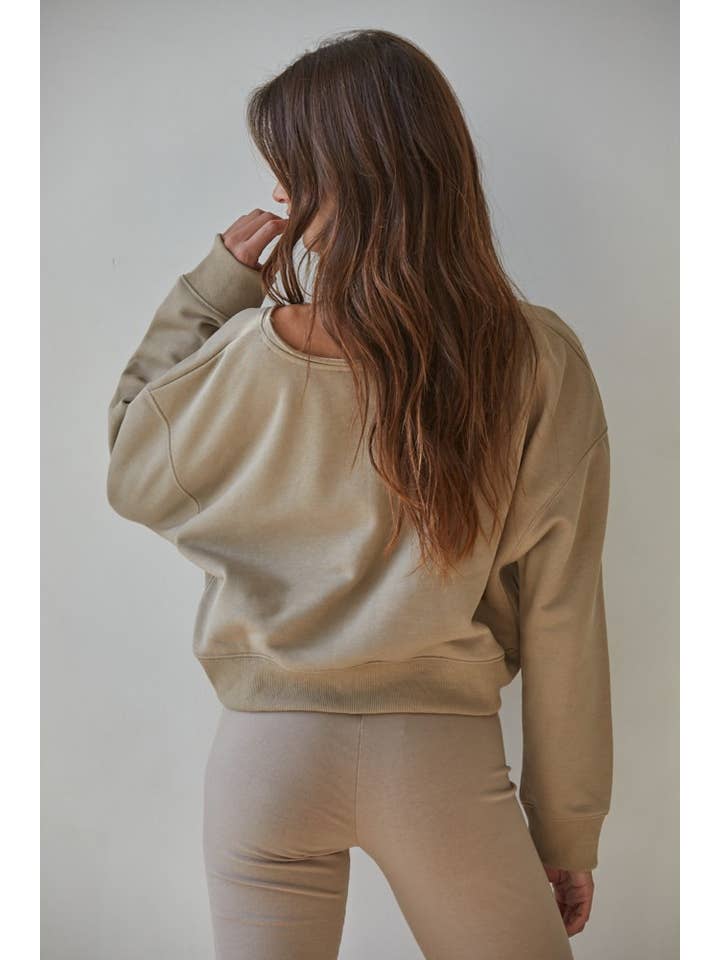 By Together - Wholesale Sweatshirt - Women's - L8591 | Knit Cotton Polyester Garment Washed Pullover 11