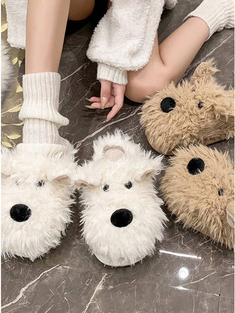 Miss Sparkling - Wholesale Slippers – Women's - Fluffy Dog slippers2