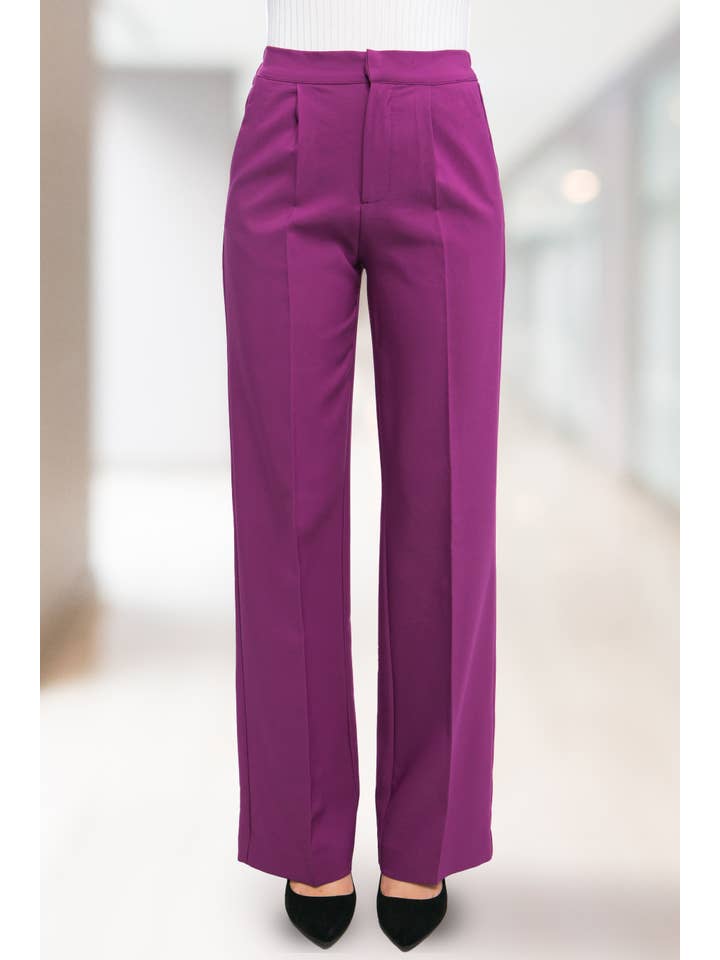 42POPS - Wholesale Pants - Women's - ",..._ Regular-Fit Dress Pants w/ Elastic Back