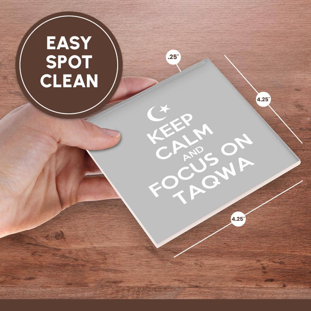 3dRose - Wholesale Coasters - 3dRose, Keep Calm and Focus on Taqwa, Coaster6