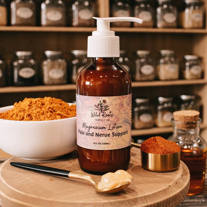 Wild Roots Herbal Care - Wholesale Pain Relief Spray/Cream - Pain and Nerve Support Magnesium Lotion
