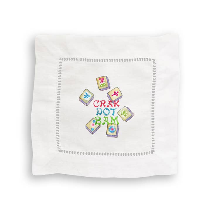 French Graffiti - Wholesale Tea Towel - Colorful Mahjong Tiles