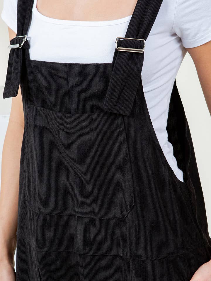 LA Soul - Wholesale Overalls - Unisex - Black Corduroy Overall
