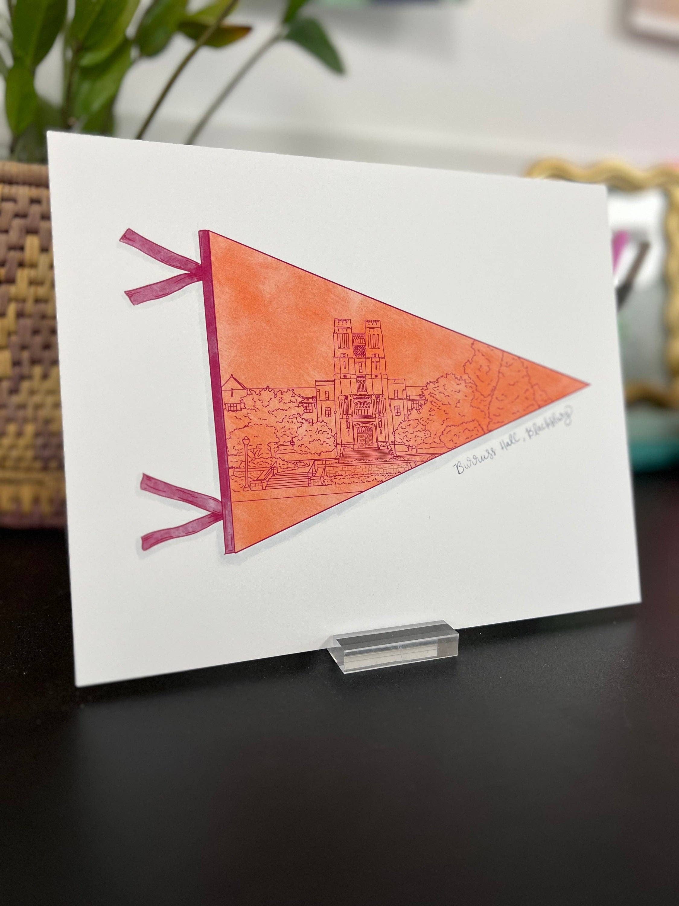 Thirteenwinks - Wholesale Sticker - Blacksburg, VA Virginia Burruss Hall 2