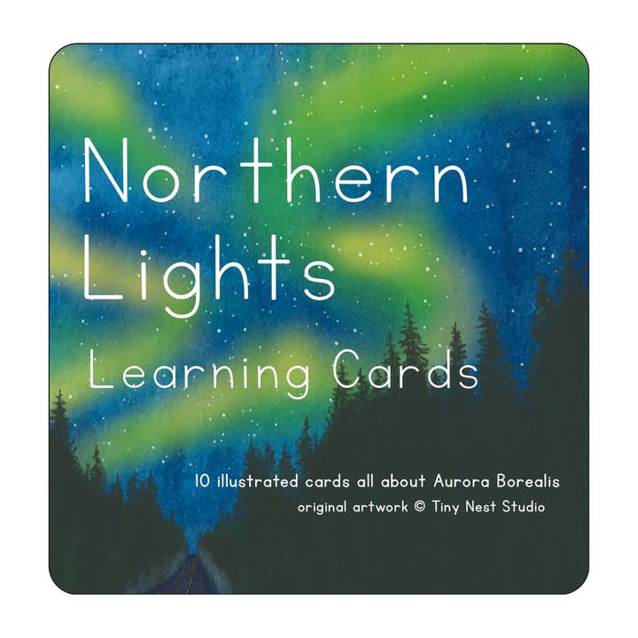 Tiny Nest Studio - Venta al por mayor Tarjetas de aprendizaje - Niños y bebés - Tarjetas de aprendizaje Northern Lights0