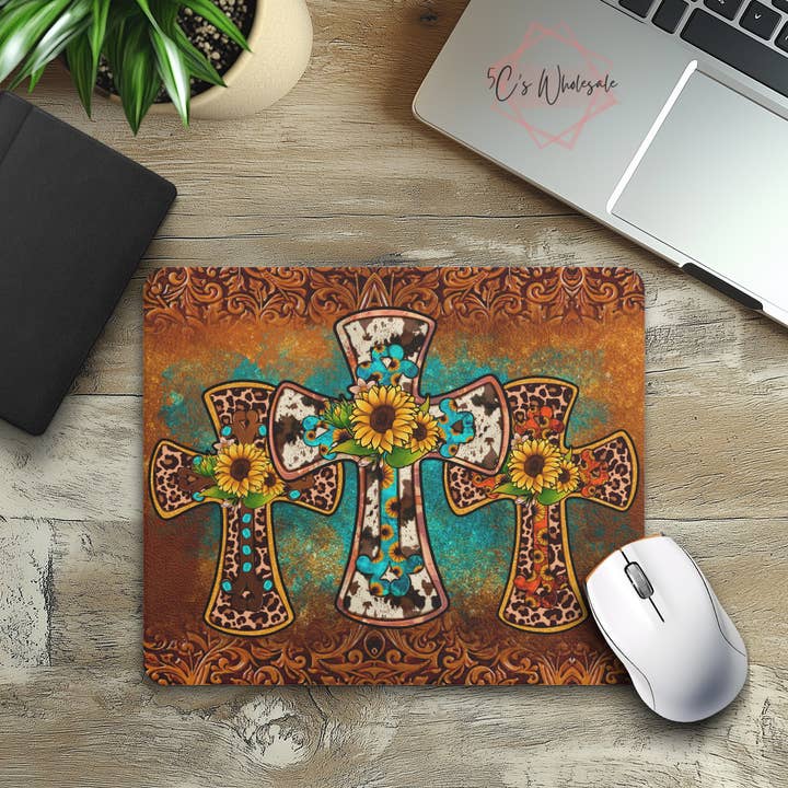 5C's Wholesale - Wholesale Mousepad/Trackpad - Western Cross Mouse Pad