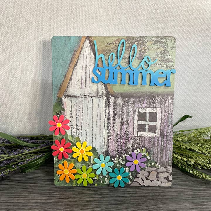 Roeda Studio - Wholesale Magnet - Daisy Magnets S/4, Cool Colors, Spring Decor