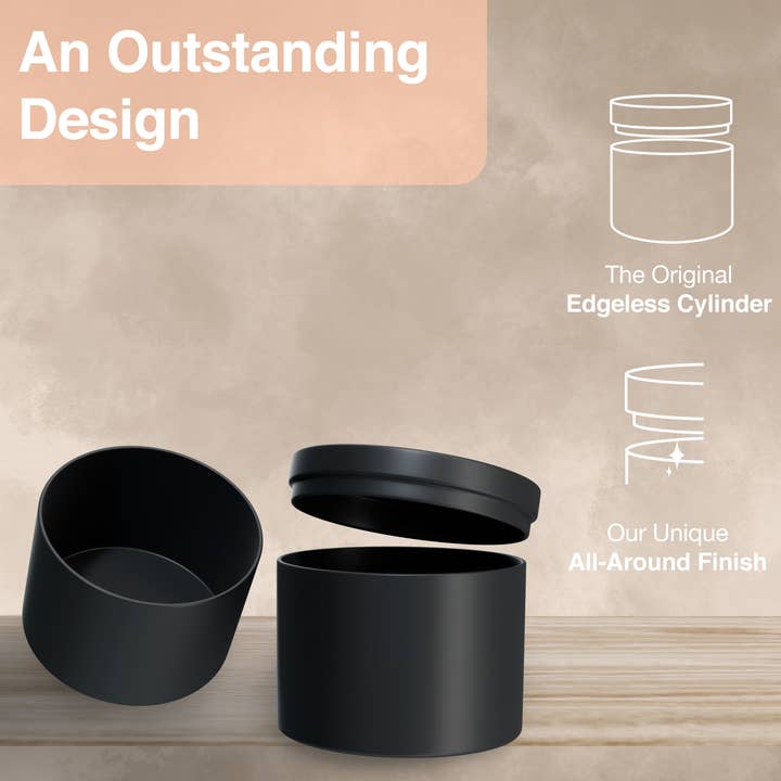 True Candle - Wholesale Candle Holder - True Candle 24 4oz Candle tins - Matte Black1