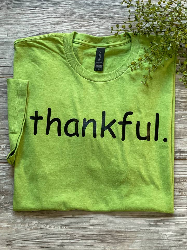 "thankful." T-Shirt for wholesale by Three Angels